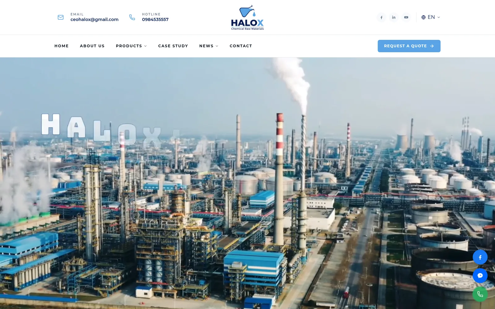 Giao diện website HALOX Việt Nam do INNOWEB thiết kế