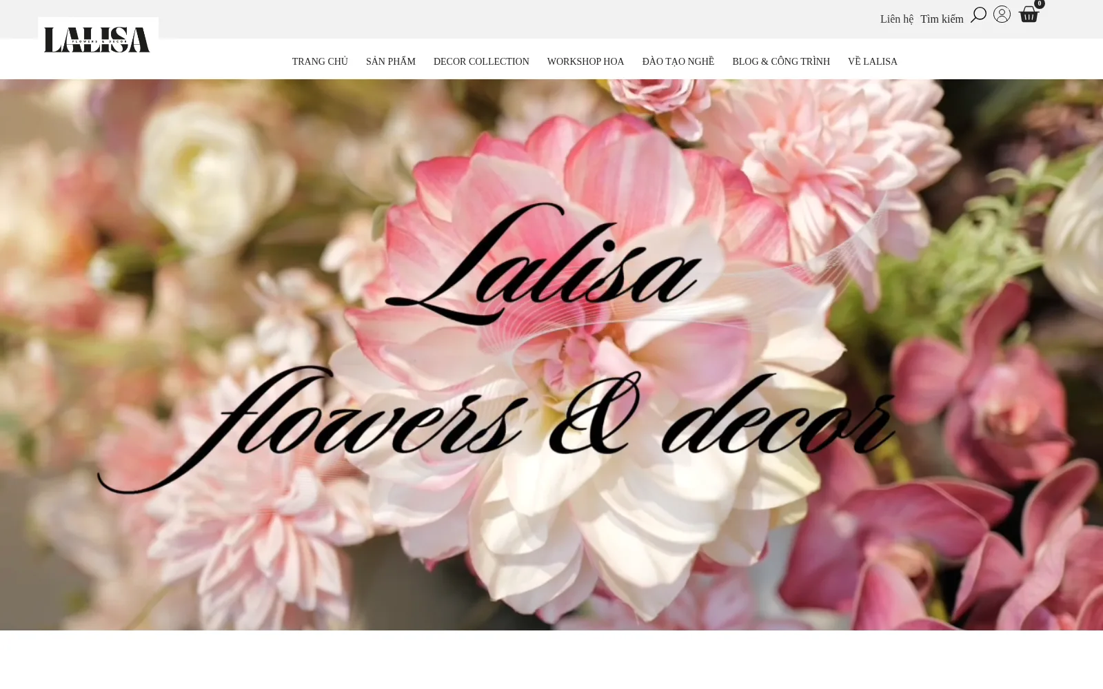 Giao diện website Lalisa do INNOWEB thiết kế