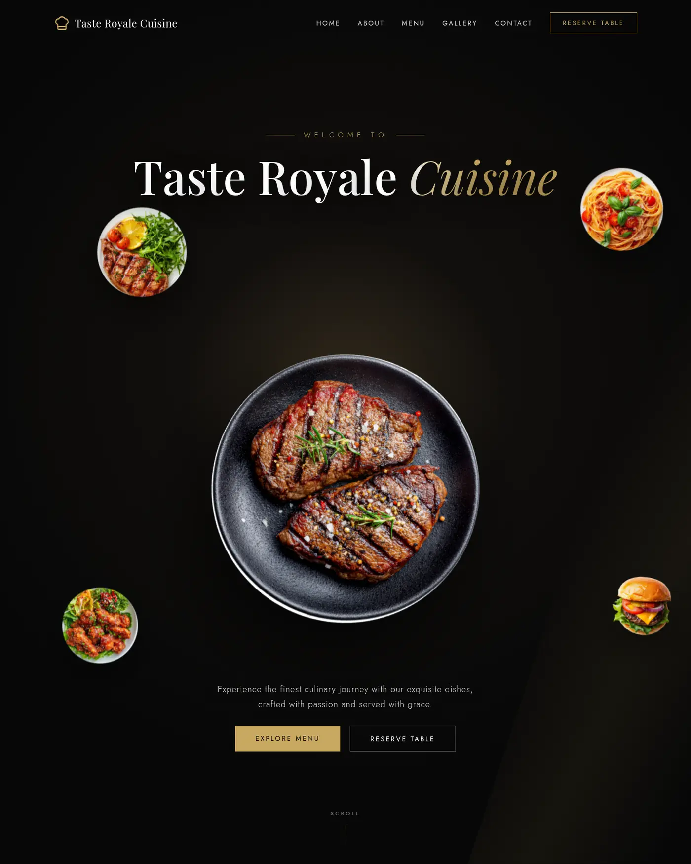 Mẫu website Taste Royale do INNOWEB thiết kế
