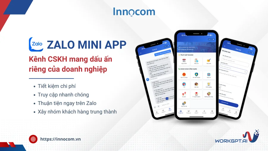 Giao diện Zalo Mini App trên điện thoại — ứng dụng chạy trực tiếp trong Zalo